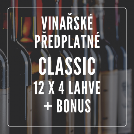 Vinařské předplatné CLASSIC - 12 MĚSÍCŮ 